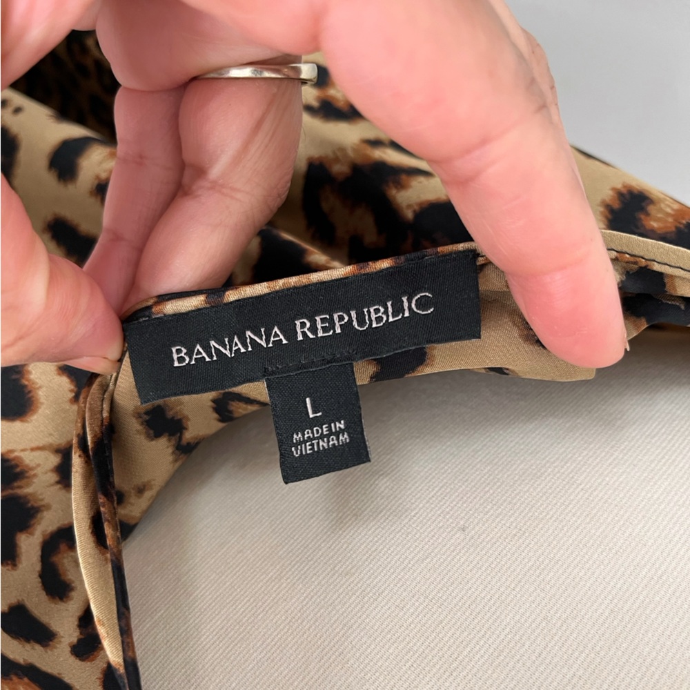 Banana Republic 100% Silk Leopard Print Slip Maxi Dress | LG - Picture 5 of 7